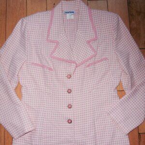 Francine Browner for Moda Victoria's Secret VTG Y2K Pink Skirt Suit Jacket 12